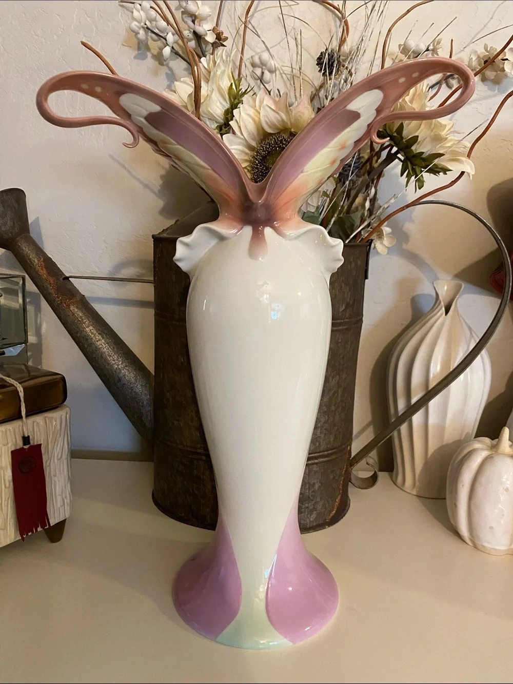 FRANZ 2000-2009 porcelain 15 1/2” Papillon-Butterfly Collection